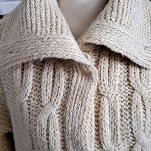 Gently used sweater coat.